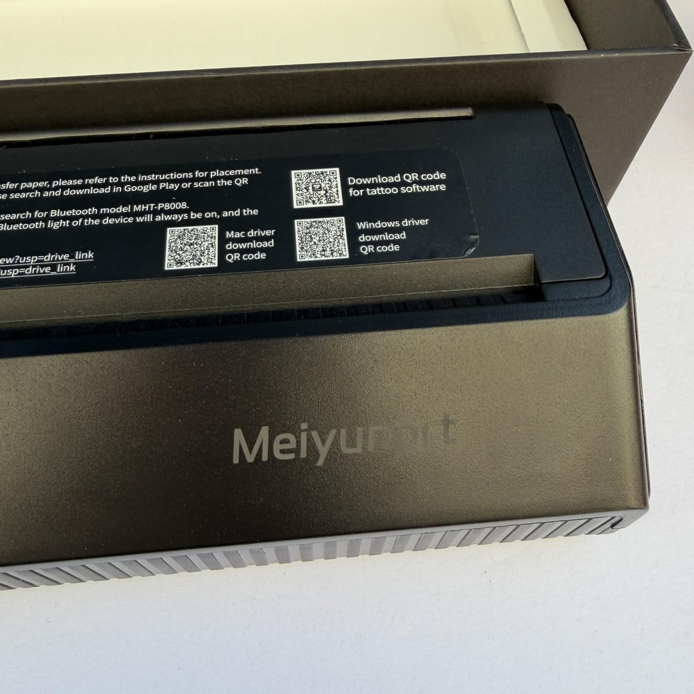 Meiyunprt Tattoo Printer Thermal Copier MHT-P8008 Bluetooth USB Black Portable - Picture 3 of 6
